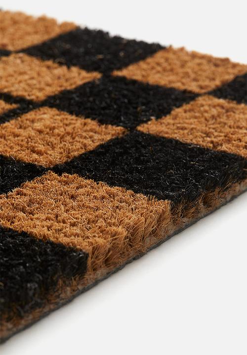 H&M - Printed coir doormat - beige/bonjour 