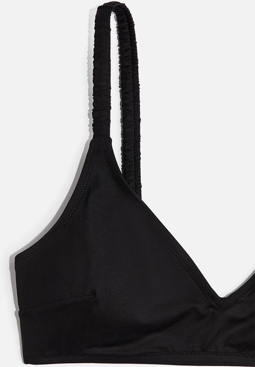 H&M - Padded triangle bikini top - black