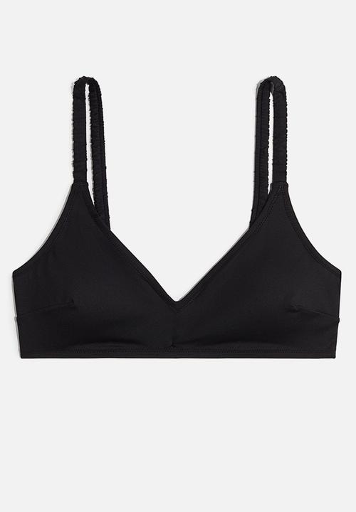 H&M - Padded triangle bikini top - black