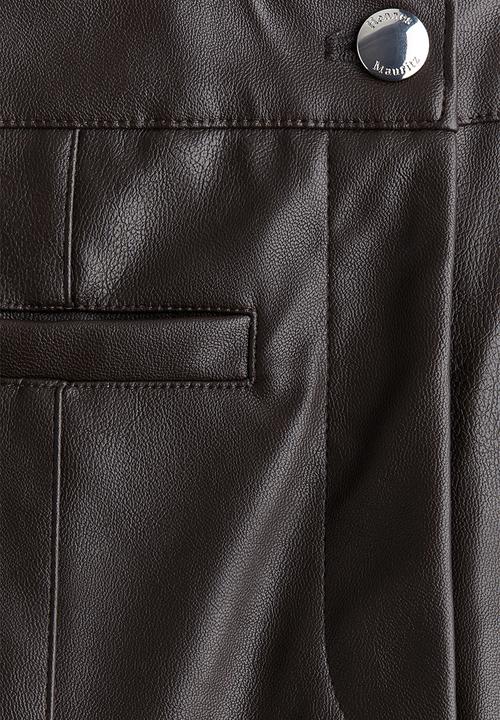 H&M - Coated trousers - dark brown
