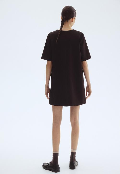 H&M - Short-sleeved dress - dark brown