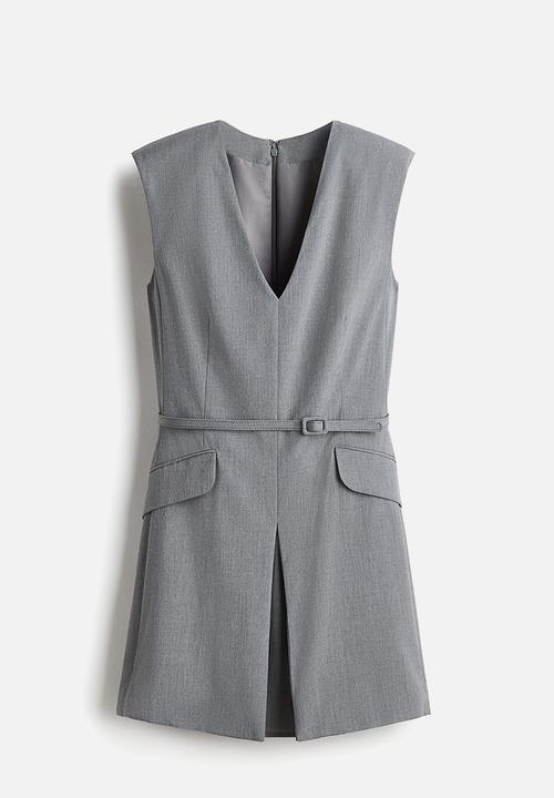 H&M - Belted dress - grey marl