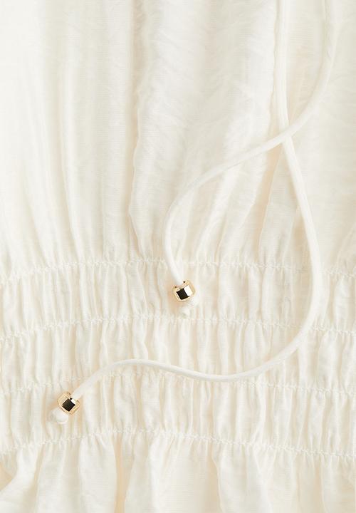 H&M - Smocked blouse - white
