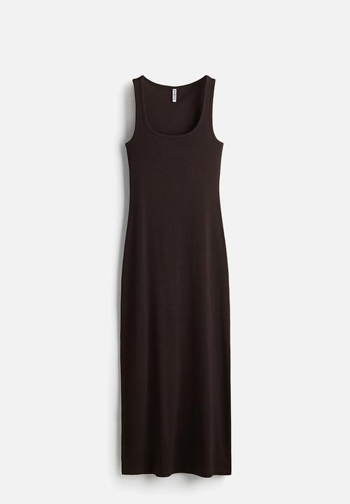 H&M - Sleeveless maxi dress - dark brown