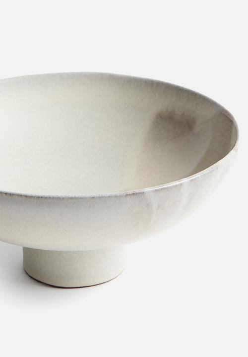 H&M - Hand-glazed serving bowl - light beige