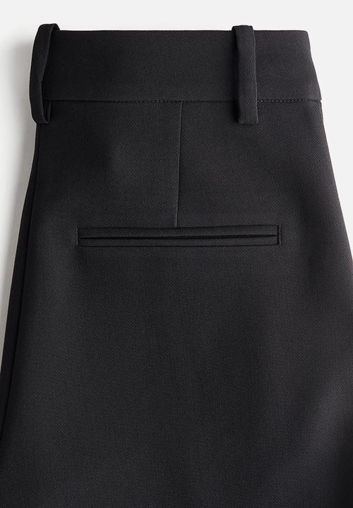 H&M - Flared crease-detail trousers - black