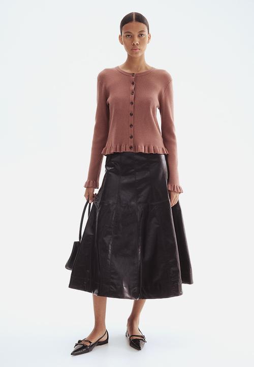 H&M - Rib-knit cardigan - dusty pink