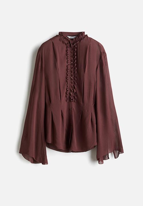 H&M - Crêpe blouse - burgundy