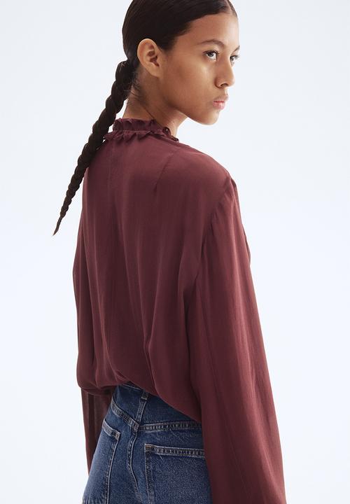 H&M - Crêpe blouse - burgundy