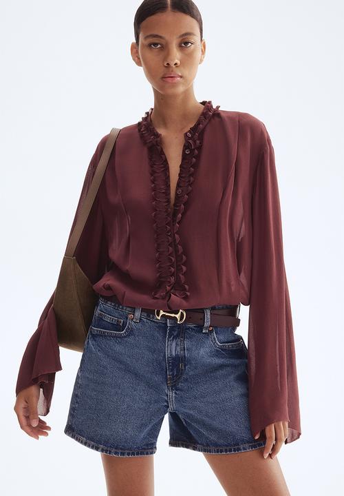 H&M - Crêpe blouse - burgundy