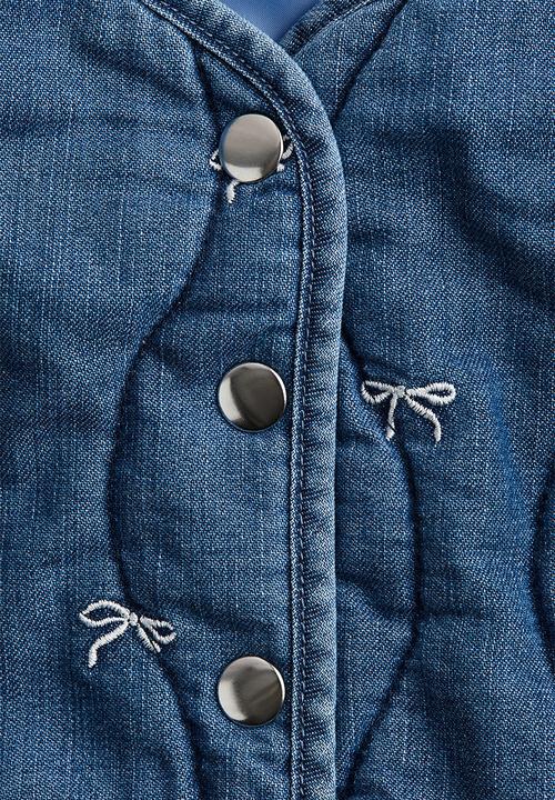 H&M - Quilted denim jacket - denim blue bows