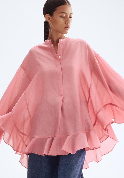 H&M - Flounced blouse - pink