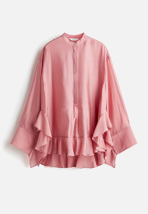 H&M - Flounced blouse - pink