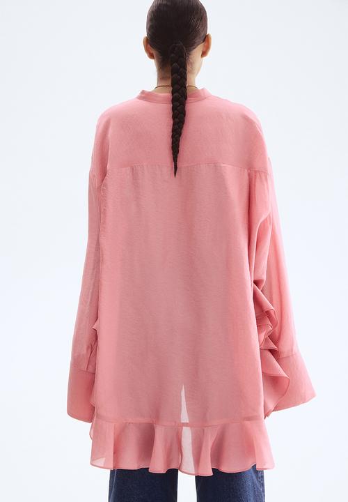 H&M - Flounced blouse - pink