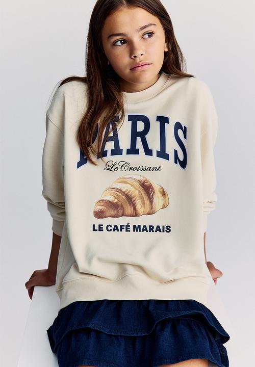 H&M - Printed sweatshirt - cream paris