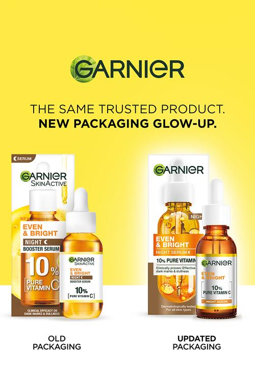Garnier - SkinActive Even & Bright10% Pure Vitamin C Night Serum 30ml