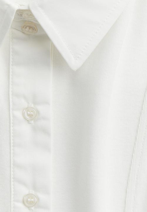 H&M - Collared top - white