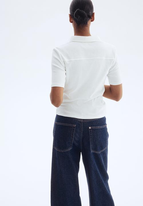 H&M - Collared top - white