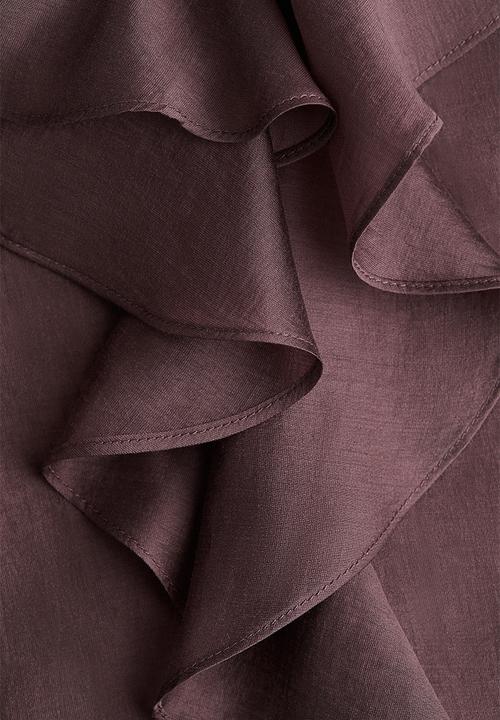 H&M - Flounced blouse - burgundy 