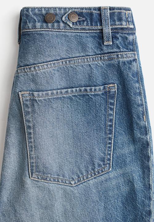 H&M - High flared jeans - washed denim blue