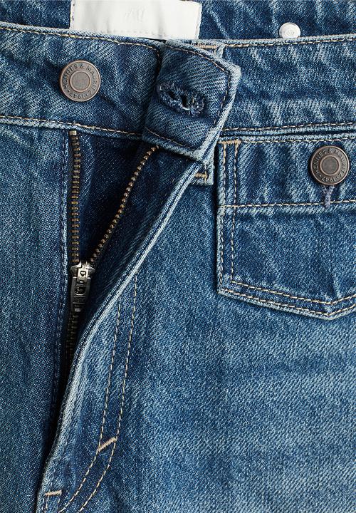 H&M - High flared jeans - washed denim blue