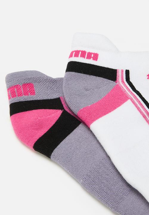 PUMA - Ladies 2 pack technical running sock - pink/white