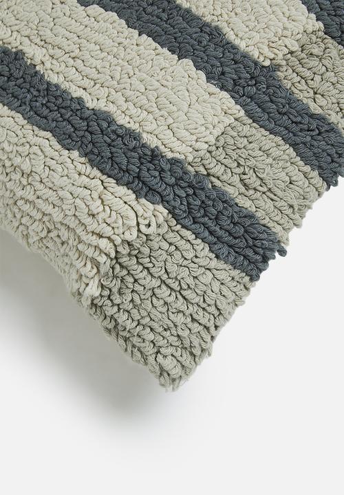 Sixth Floor - Fig cushion with inner - blue & neutral