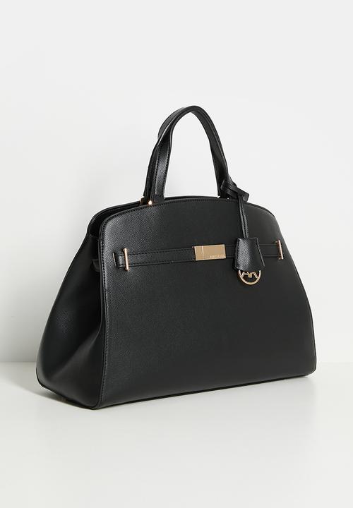 Anne Klein - Exclusive Large Satchel With Detachable Strap Bag - black