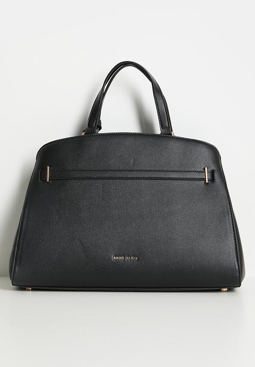 Anne Klein - Exclusive Large Satchel With Detachable Strap Bag - black