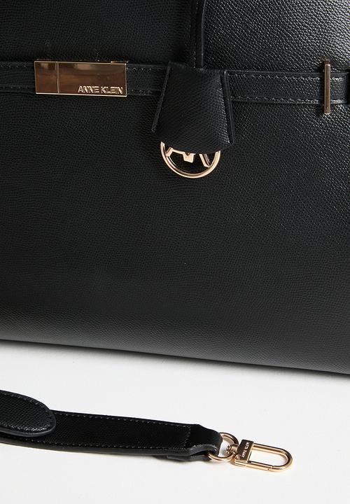 Anne Klein - Exclusive Large Satchel With Detachable Strap Bag - black