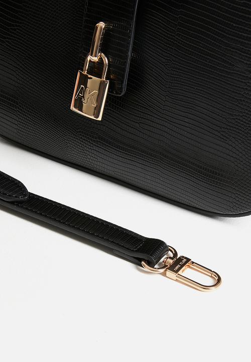 Anne Klein - Exclusive Small Curved Shoulder Bag With Detachable Strap - Black
