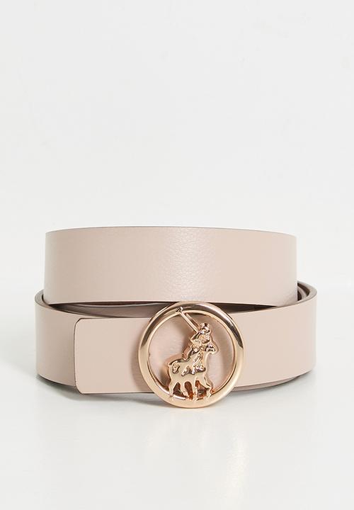 POLO - Andrea belt - tan &  stone