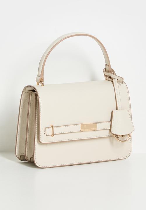 Anne Klein - Exclusive Flap Saddle With Detachable Strap Bag -Parchment