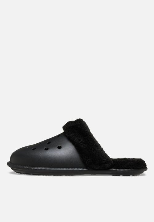 Crocs - Classic fuzz scuff slipper - black