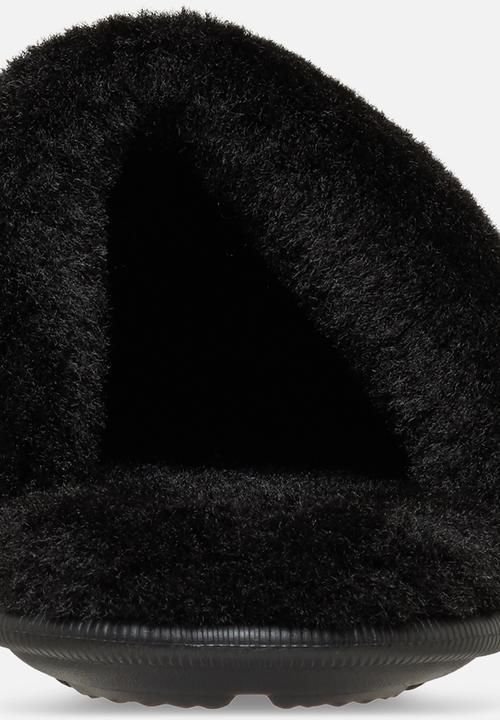Crocs - Classic fuzz scuff slipper - black