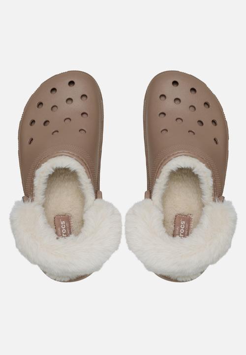 Crocs - Classic Platform fuzz lined cgclog - brown