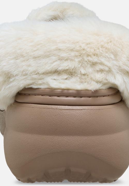 Crocs - Classic Platform fuzz lined cgclog - brown