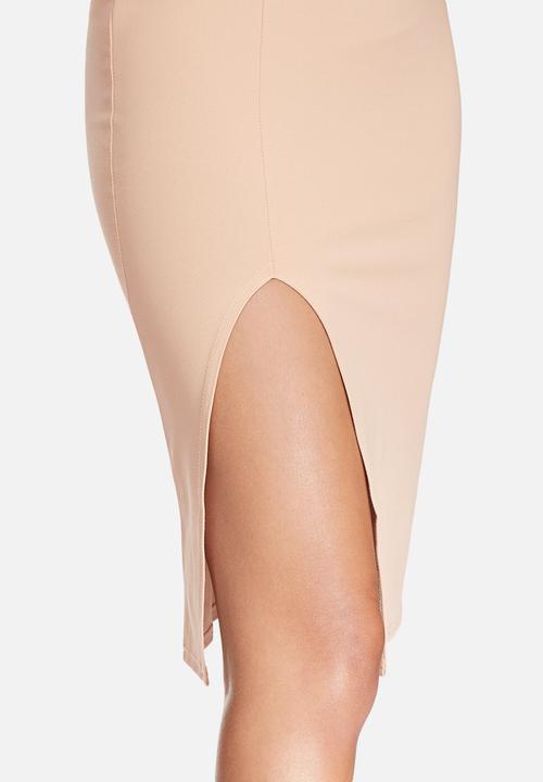 Missguided - Bardot strap midi dress 