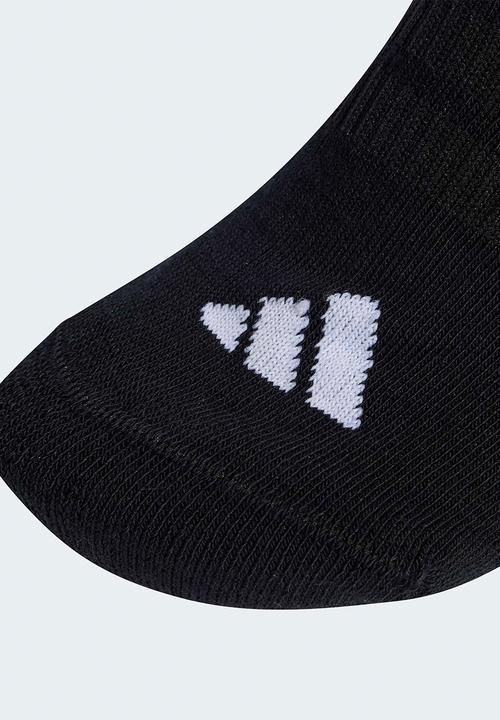 adidas Originals - Cushioned Essentials Low Cut Socks 3 Pk- Black/Blk/Wht