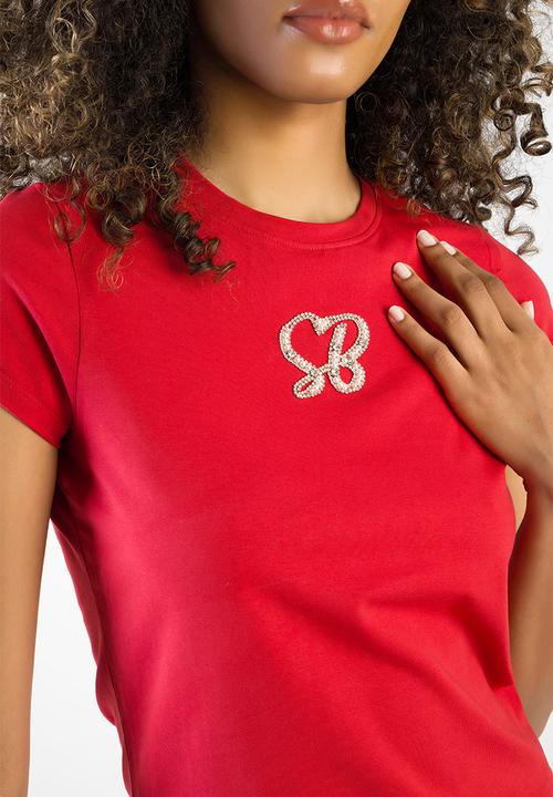 SISSY BOY - For The Story: Tshirt With Pearl Branded Transfer - Red