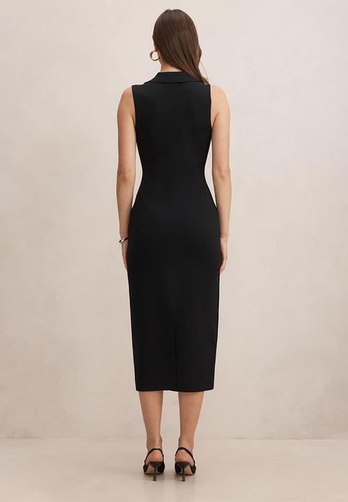 Forever New - Marlowe sculpted midi dress in black