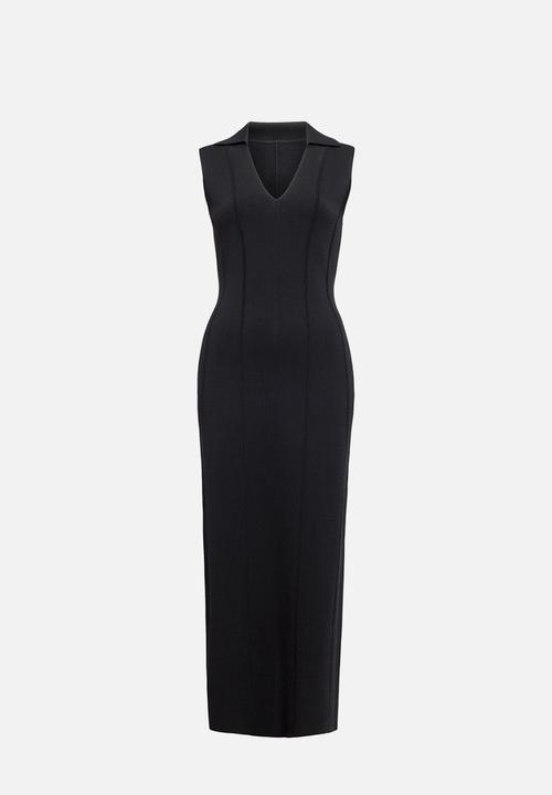 Forever New - Marlowe sculpted midi dress in black