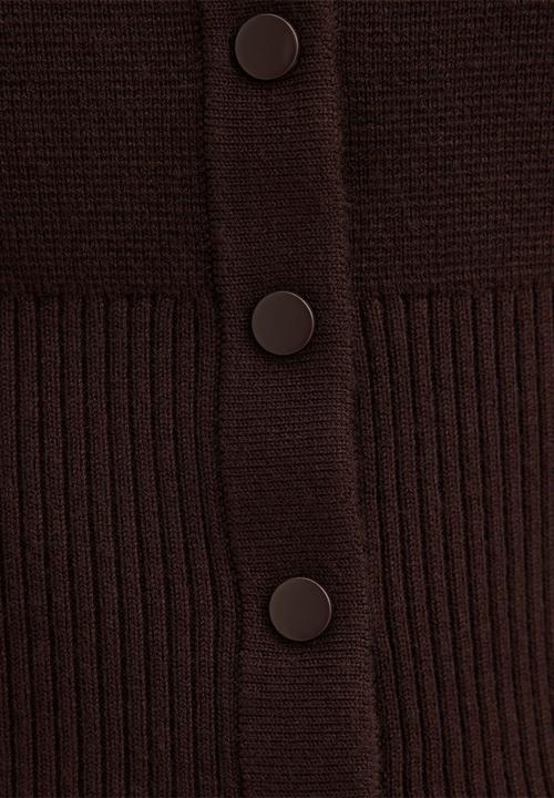 Forever New - Lara sculpted cardigan in chocolate