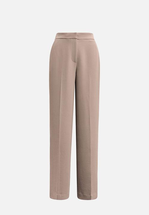 Forever New - Dani straight leg pants in brown taupe suit