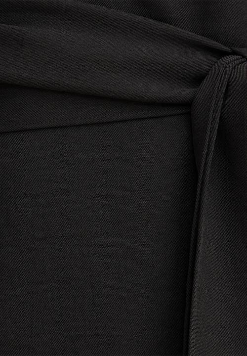 Forever New - Peony tie front mini dress in black