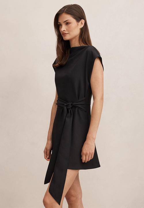 Forever New - Peony tie front mini dress in black