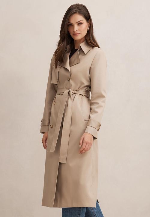 Forever New - Ricky soft trench coat in neutral