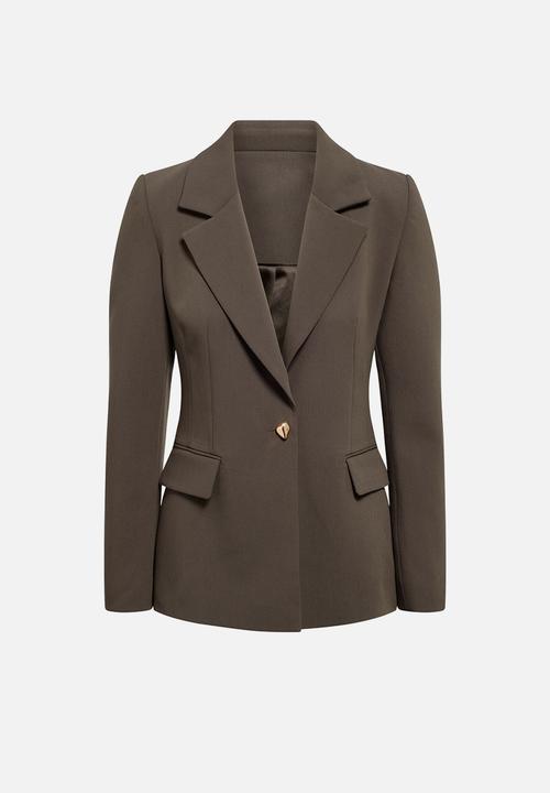 Forever New - Victoria single breasted blazer in olive suit