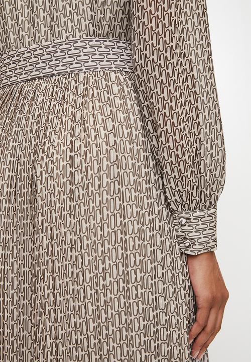 Pringle of Scotland - Pringle bianca printed geo midi dress  - brown