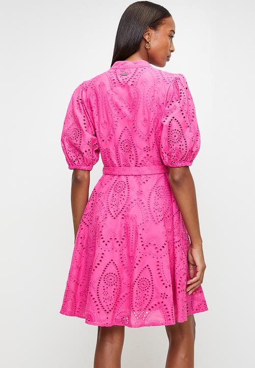 Pringle of Scotland - Pringle daniela embroidered  dress  - pink